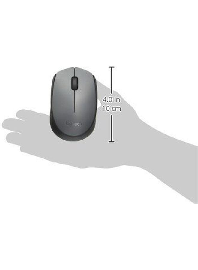 Logitech M170 Wireless USB Mouse, 2.4GHz Wireless Technology, Optical Tracking, Up to 10m Wireless Range, Grey/Black