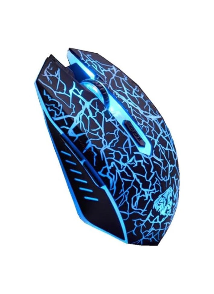 Wireless Gaming Mouse, Rechargeable Computer Gaming Mouse Silent Click Optical Mice 7 Colors LED Lights, 7 Buttons 2400/1600/800DPI Gaming Mouse for Laptop/PC/Notebook