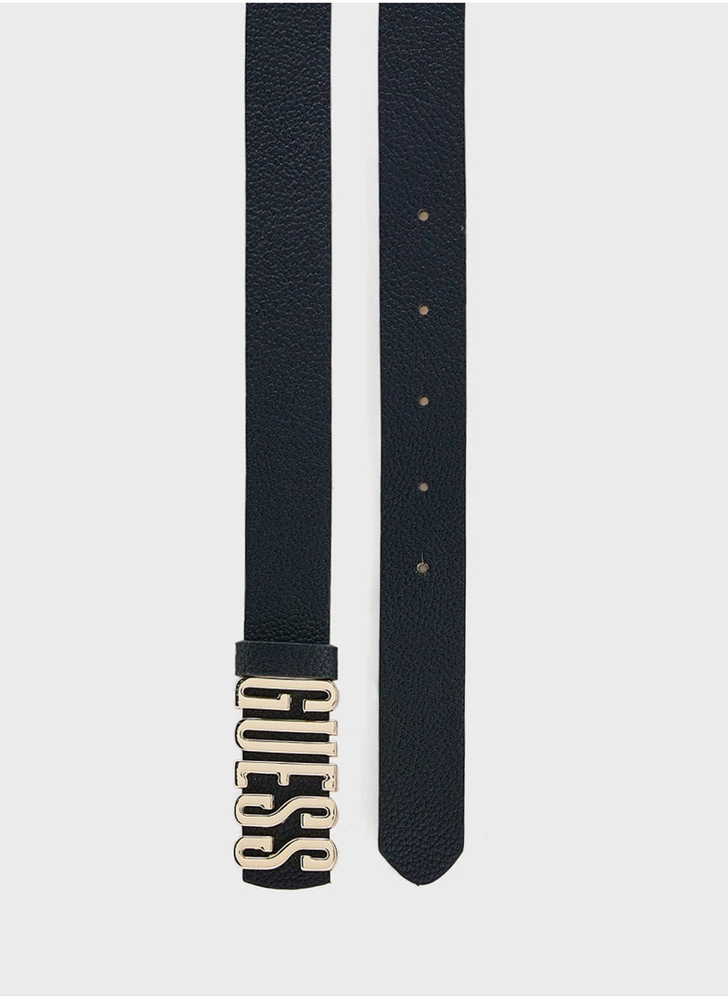 Logo Detailed  Allocated  Hole Belt