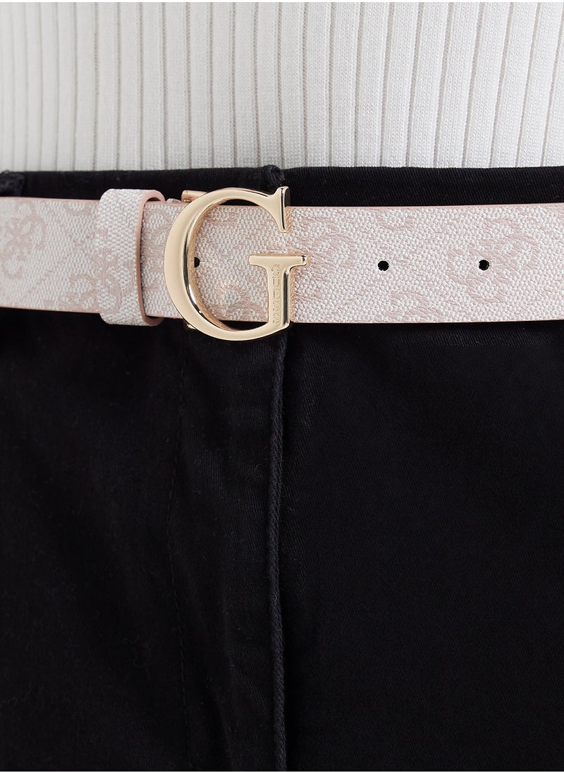 Logo Detailed None Allocated Hole  Belt