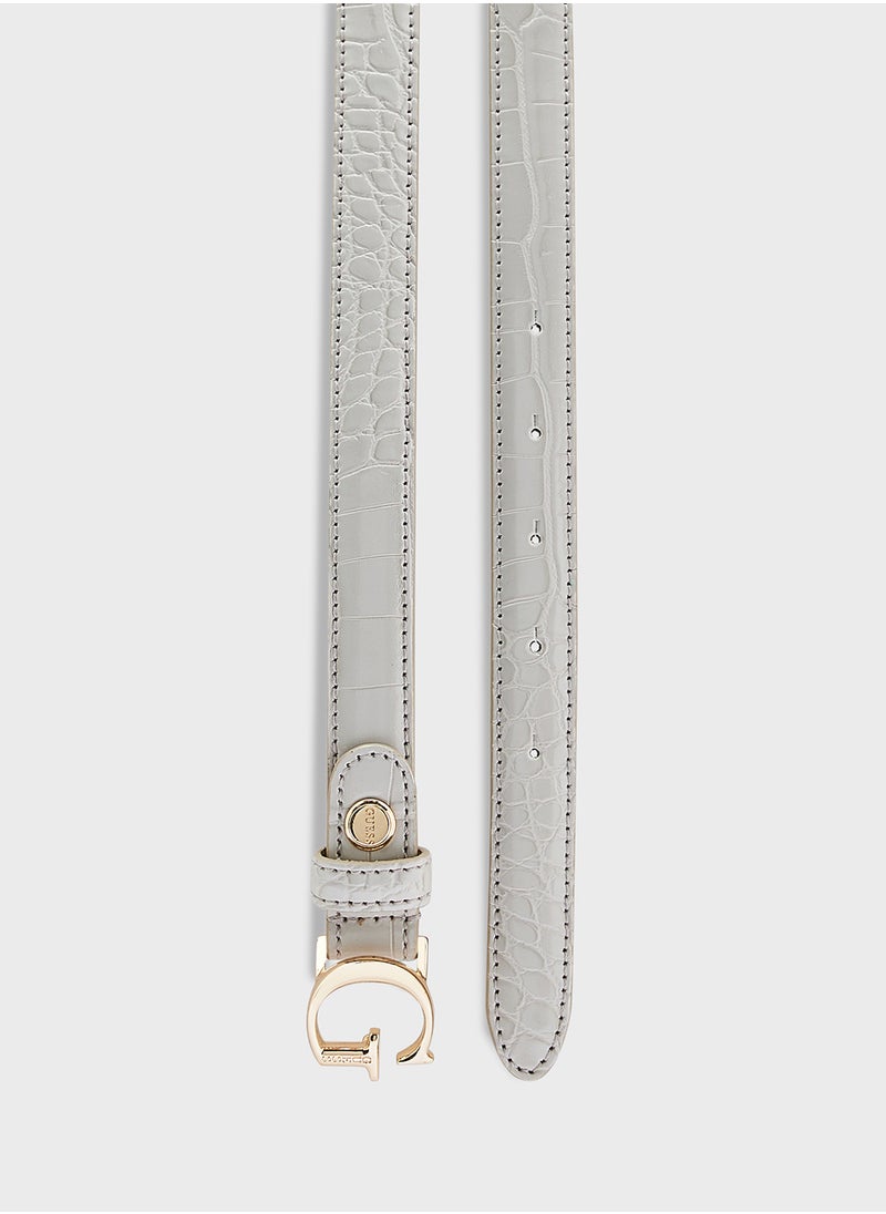 Logo Detailed None Allocated Hole  Belt