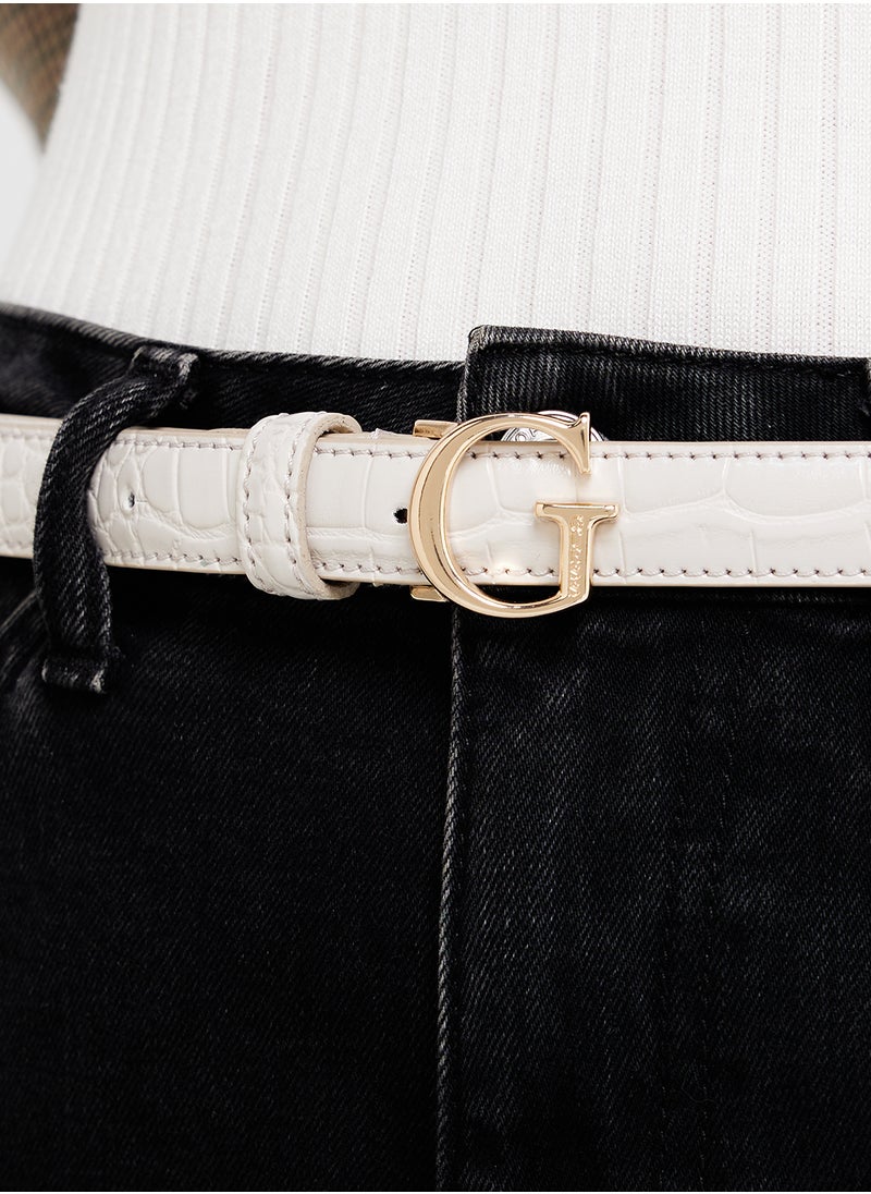Logo Detailed None Allocated Hole  Belt