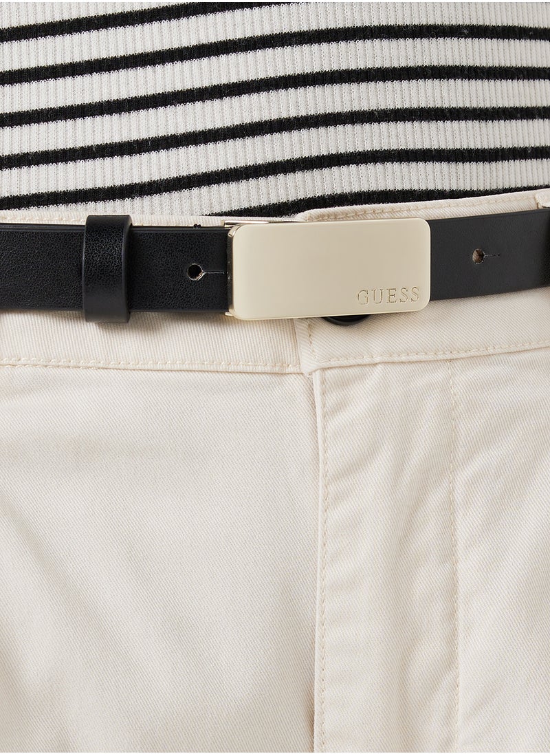 Logo Detailed Allocated Hole  Belt