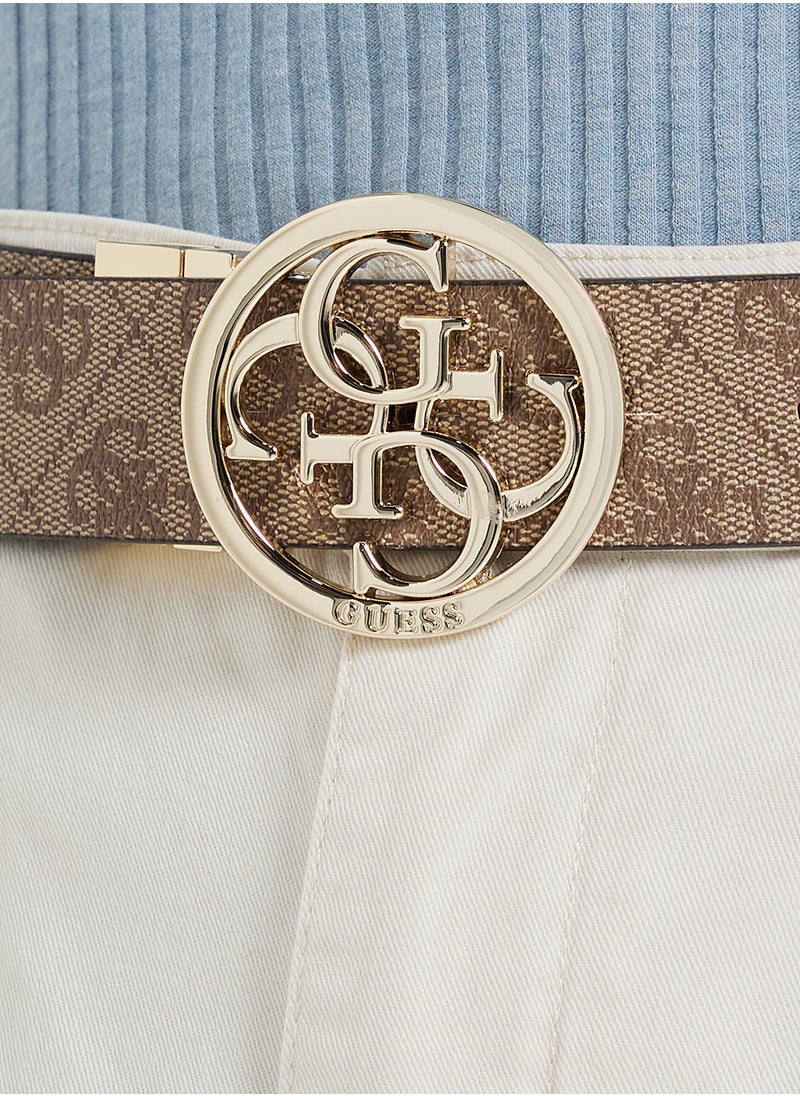 Logo Detailed None Allocated Hole  Belt