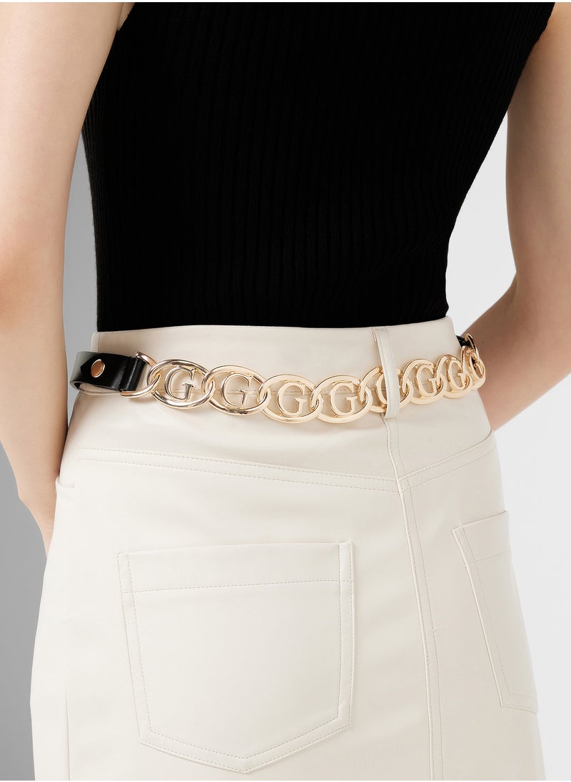 Logo Detailed Allocated Hole   Belt