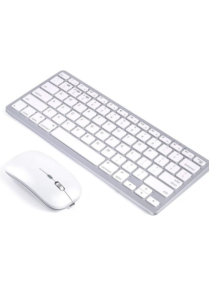 Wireless Keyboard and Mouse Compatible with iMac MacBook and Windows Computer (Wireless Bluetooh)