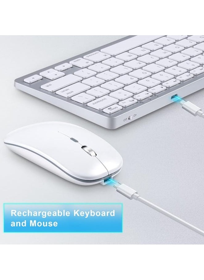 Wireless Keyboard and Mouse Compatible with iMac MacBook and Windows Computer (Wireless Bluetooh)