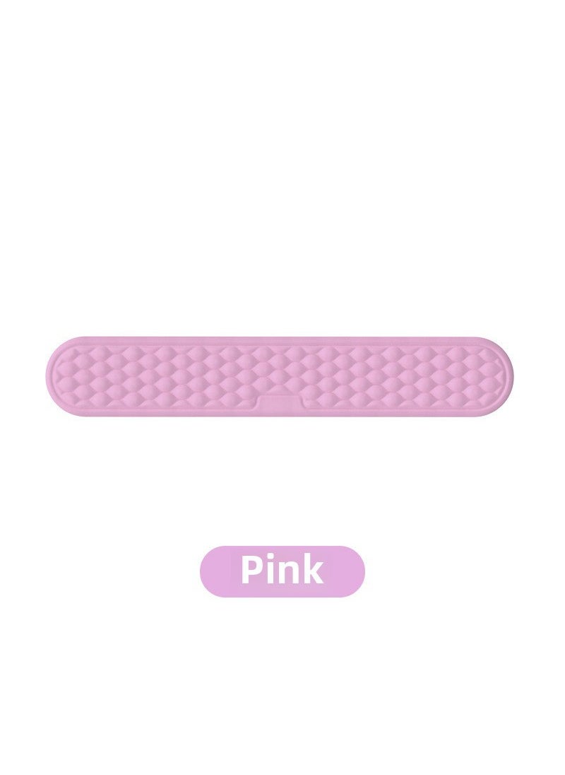 Ergonomic Anti-Slip PU Leather Keyboard Wrist Rest Pink large water ripple