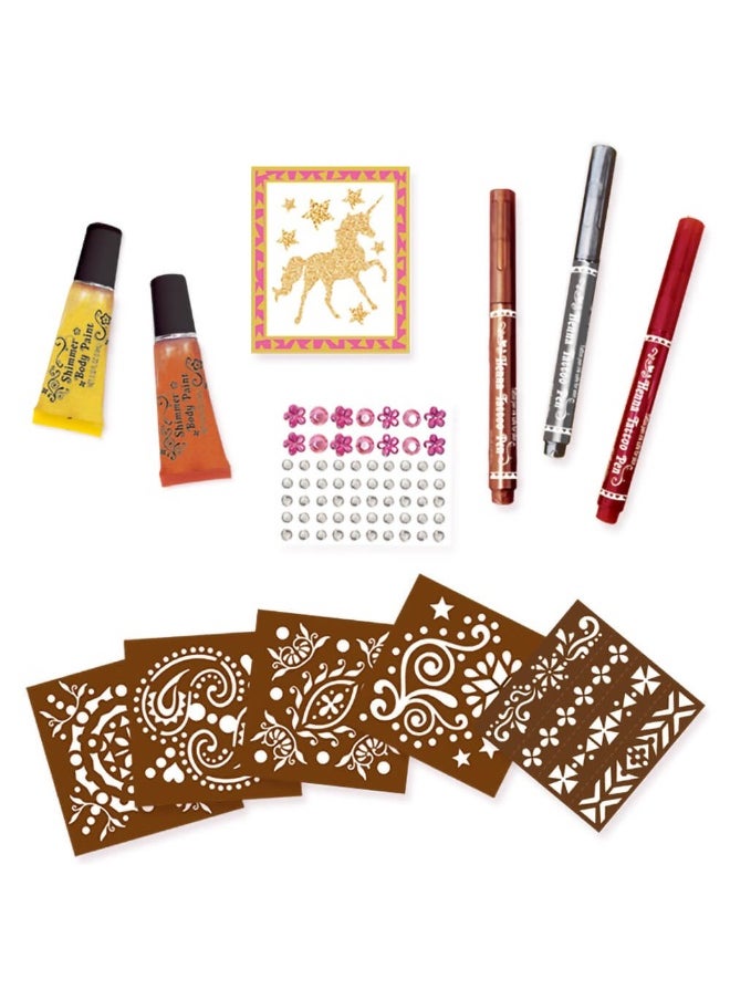 Hot Focus Henna Body Art Set (44 Pieces)