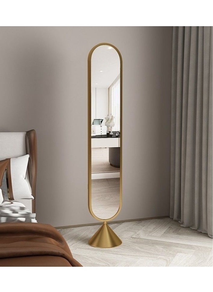 Floor-To-Ceiling Vertical Full-Body Bedroom Home Full-Body Fitting Mirror Oval Semicircle