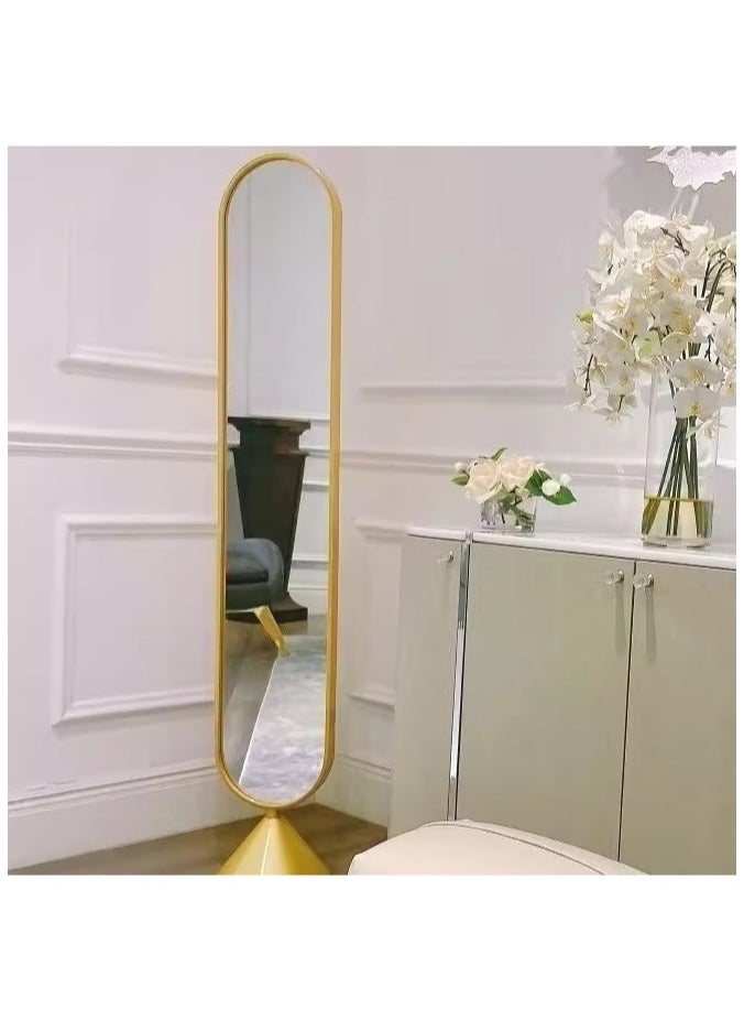 Floor-To-Ceiling Vertical Full-Body Bedroom Home Full-Body Fitting Mirror Oval Semicircle