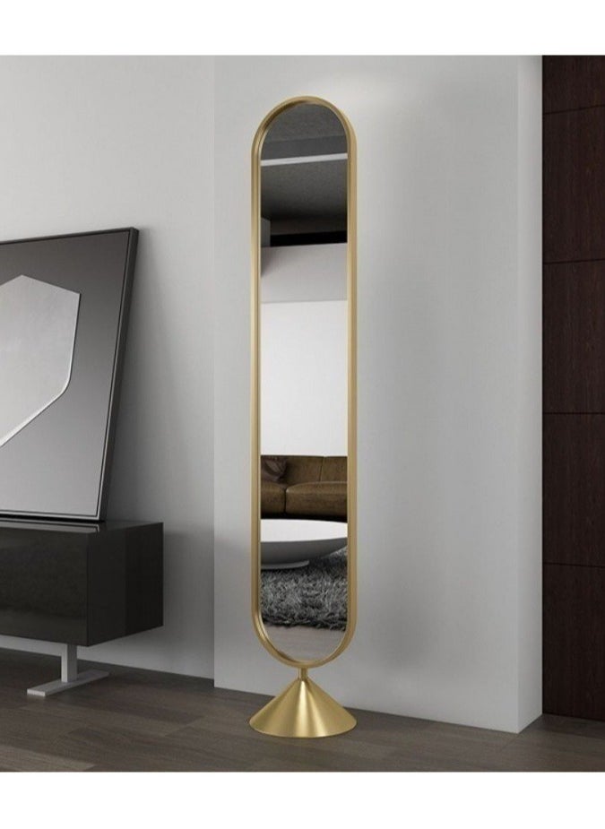 Floor-To-Ceiling Vertical Full-Body Bedroom Home Full-Body Fitting Mirror Oval Semicircle