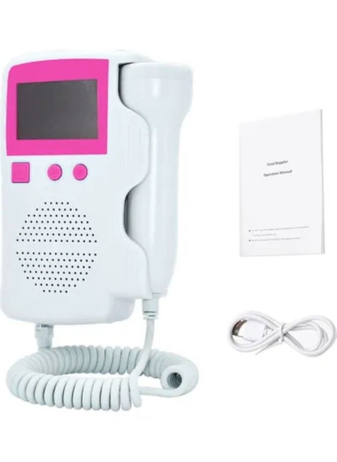 Fetal Doppler Heartbeat Detector Portable Pregnant Baby Ultrasound Pocket Heart Rate Monitor