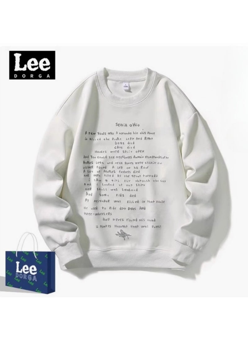 Lee Brand Hoodie Loose Casual Round Neck Long Sleeved Hoodie