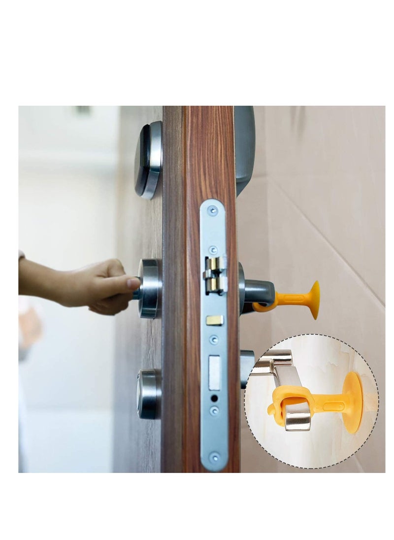 Silicone Door Stopper Anti Collision Doorknob Stopper Punch-Free Mute Door Suction Handle Knob Protector Silicone Bumper Crash Pads for Protecting The Wall 10 Pieces