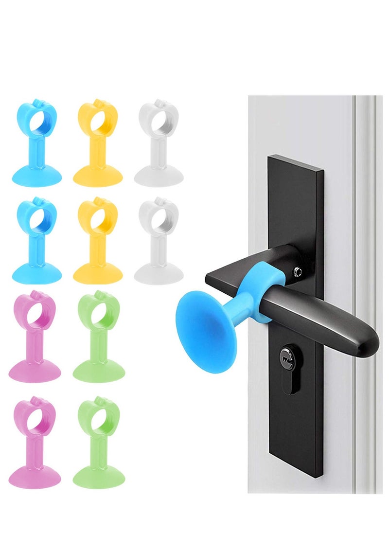 Silicone Door Stopper Anti Collision Doorknob Stopper Punch-Free Mute Door Suction Handle Knob Protector Silicone Bumper Crash Pads for Protecting The Wall 10 Pieces