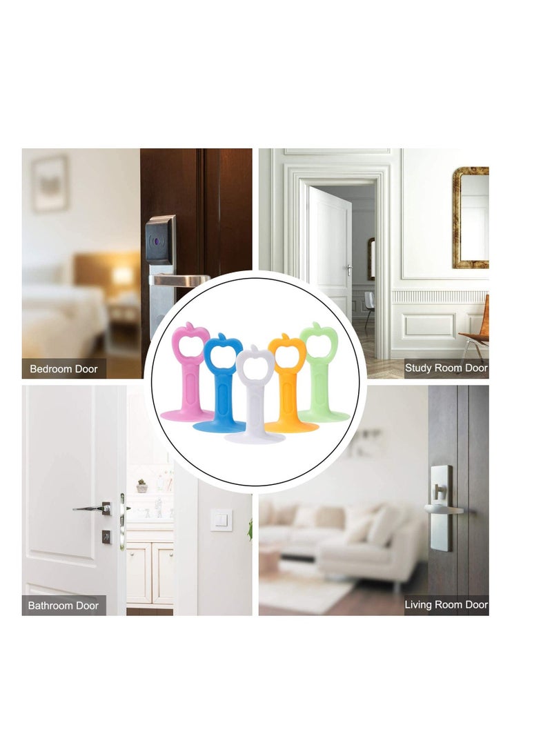 Silicone Door Stopper Anti Collision Doorknob Stopper Punch-Free Mute Door Suction Handle Knob Protector Silicone Bumper Crash Pads for Protecting The Wall 10 Pieces