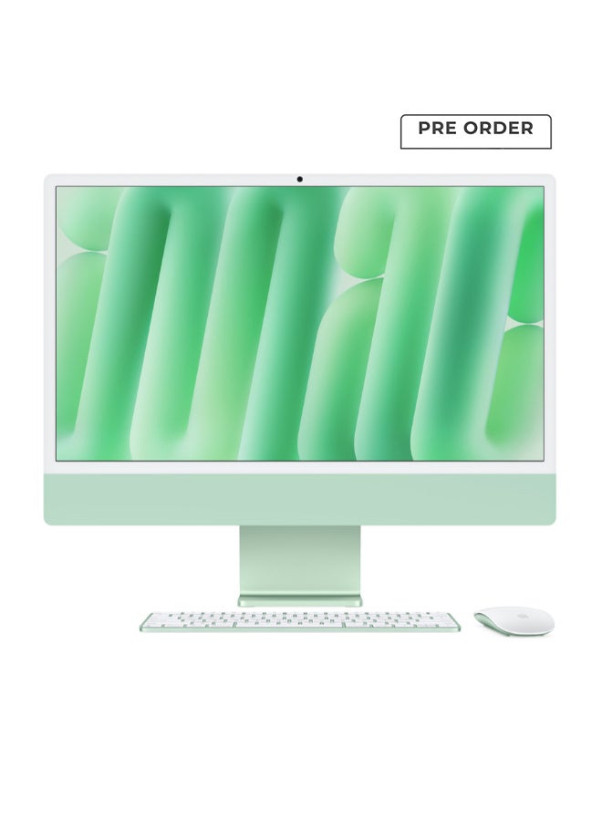 24-inch iMac with Retina 4.5K Display, M4 Chip 10-Core CPU 10-Core GPU Processor/16GB RAM/512GB SSD/macOS English Green