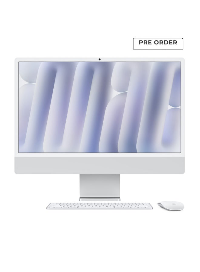 24-inch iMac with Retina 4.5K Display, M4 Chip 10-Core CPU 10-Core GPU Processor/16GB RAM/256GB SSD/macOS English Silver