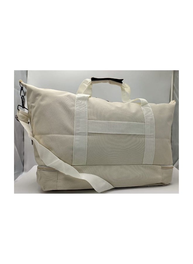 Large Capacity Duffel Bag, Cream Color, Gym Bag, Travel Bag