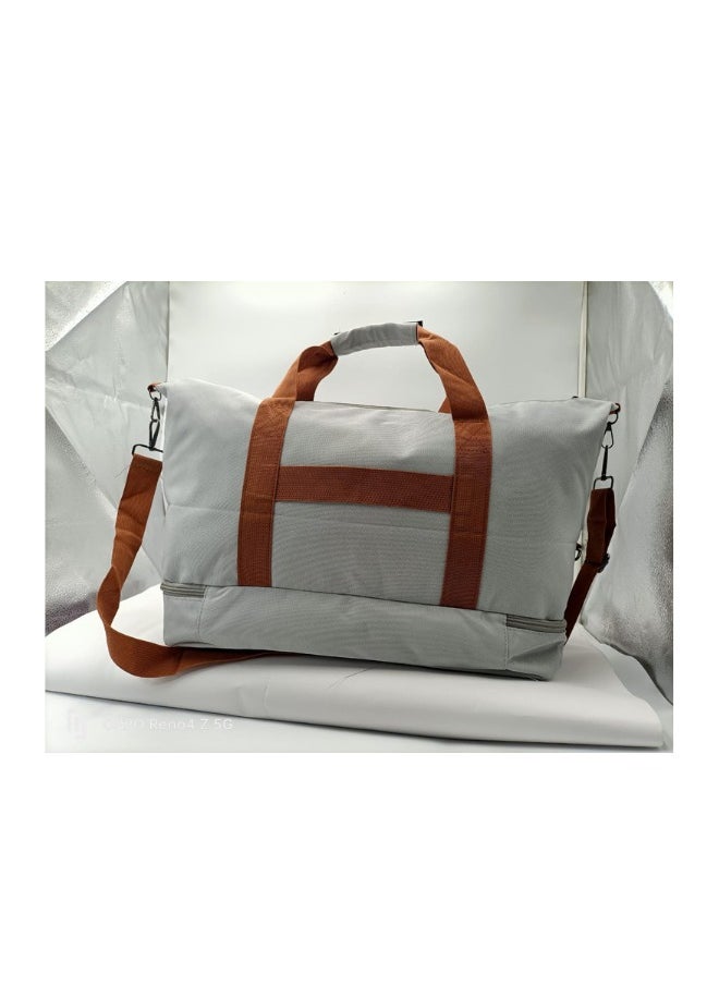 Large Capacity Duffel Bag, White, Gym Bag, Travel Bag