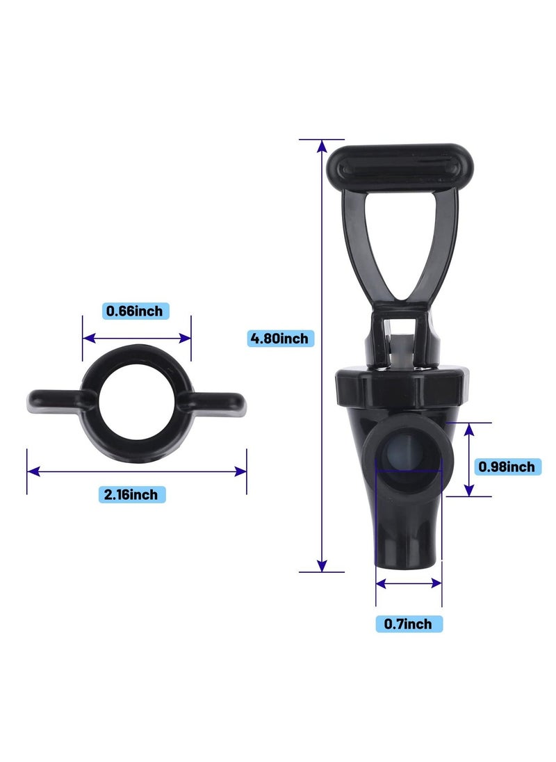 03260.0002 Faucet Kit for Tea Dispenser, Reusable Replacement Spigot for Beverage Dispenser Wing Nut and C Ring Included