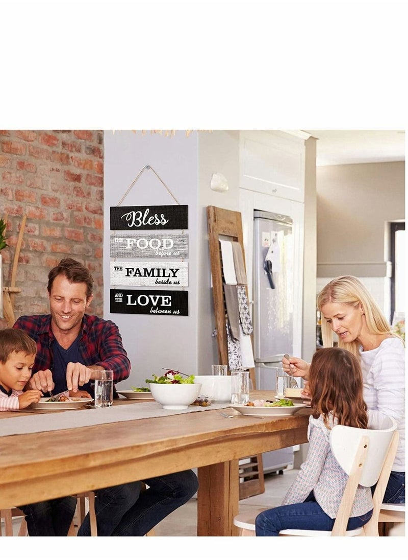 Wall Hanging Sign Bless Rustic Wooden Family Living House Decoration Brand for Room Bedroom Bathroom Kitchen