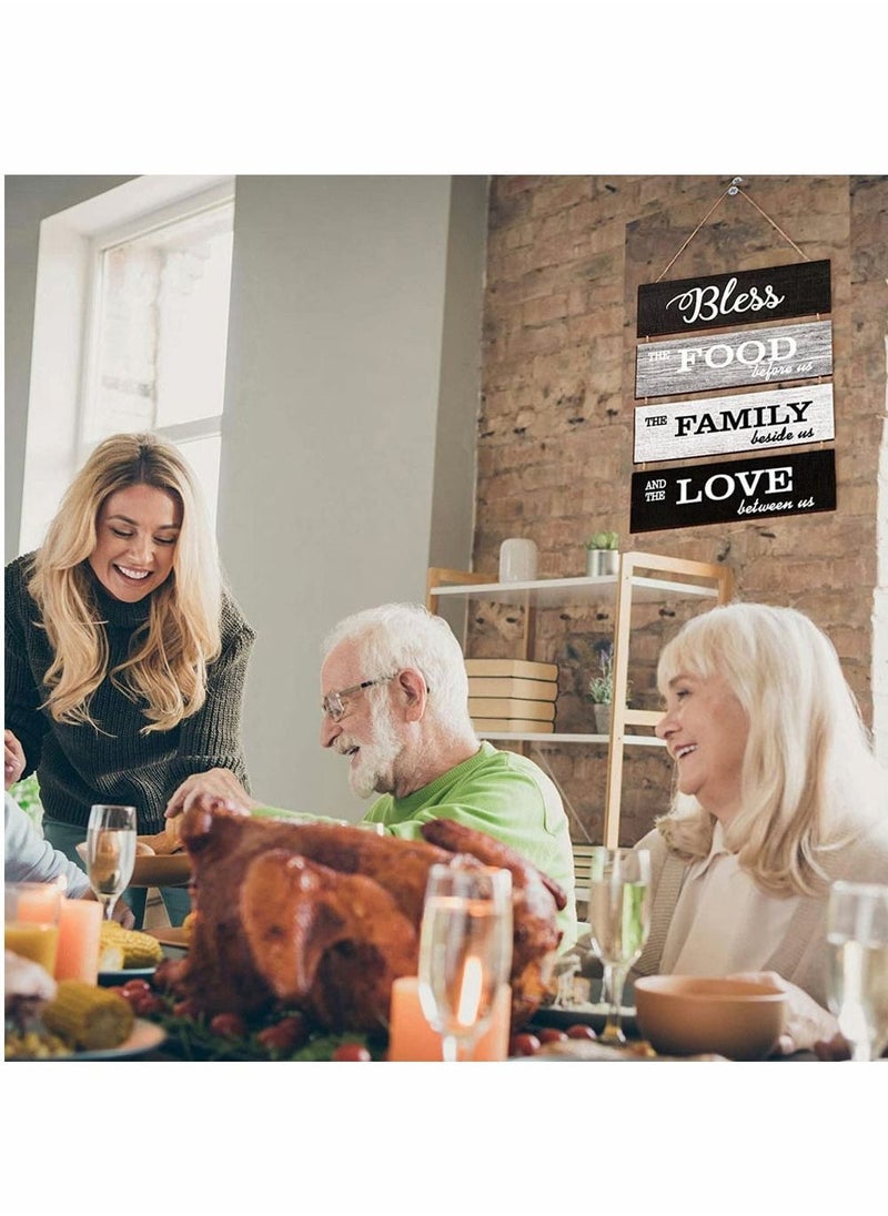 Wall Hanging Sign Bless Rustic Wooden Family Living House Decoration Brand for Room Bedroom Bathroom Kitchen