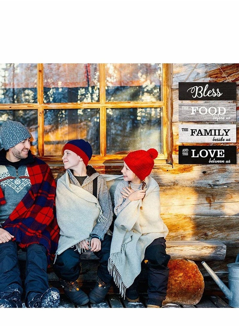 Wall Hanging Sign Bless Rustic Wooden Family Living House Decoration Brand for Room Bedroom Bathroom Kitchen