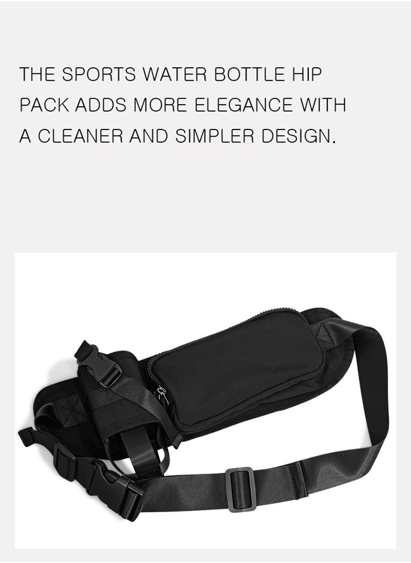 Sports waist bag, large capacity fitness waist bag, kettle waist bag, waterproof crossbody chest bag