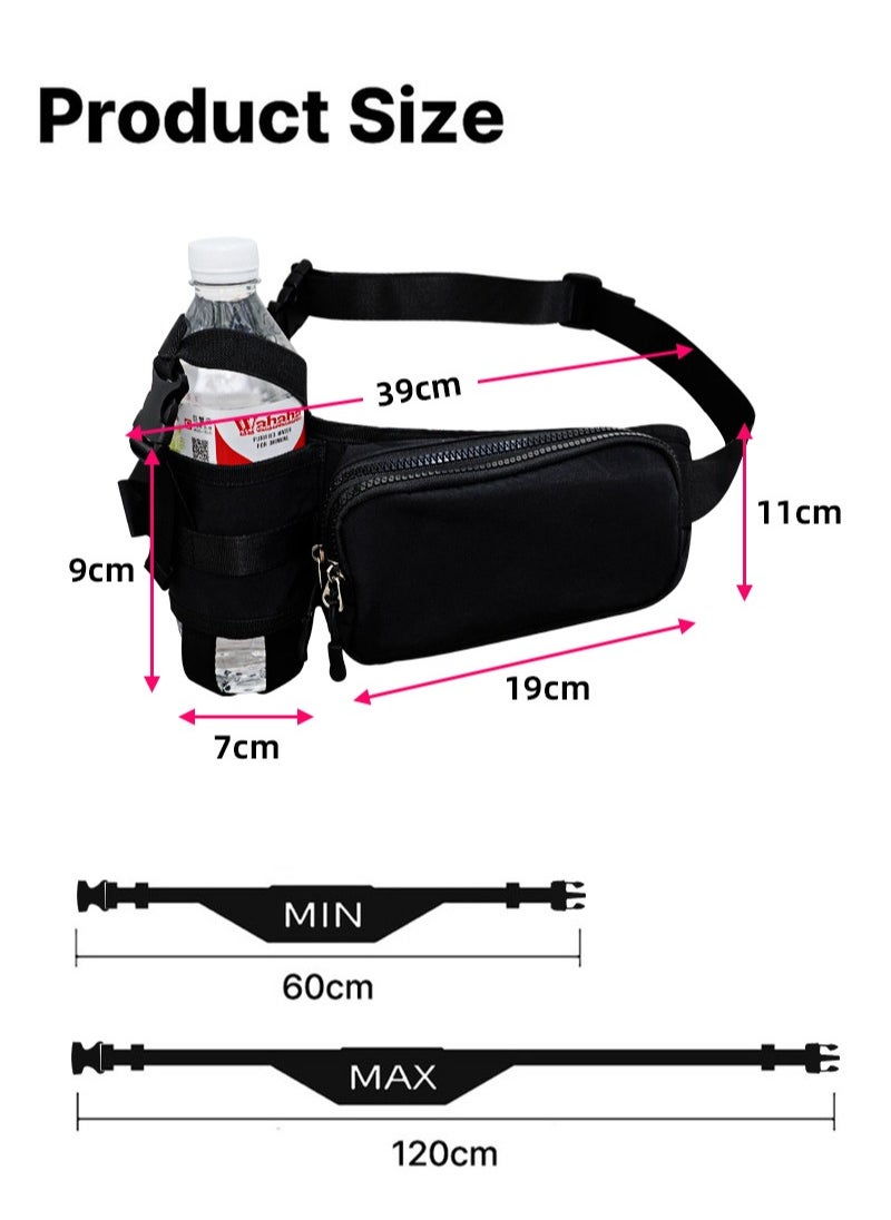 Sports waist bag, large capacity fitness waist bag, kettle waist bag, waterproof crossbody chest bag