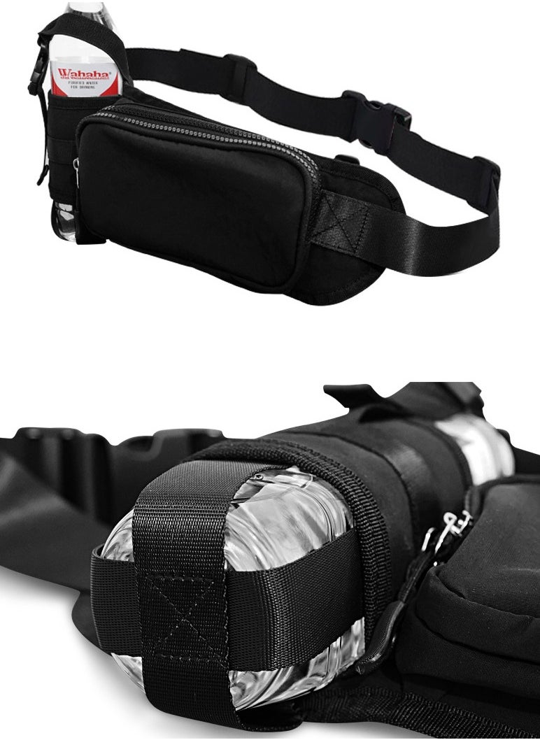 Sports waist bag, large capacity fitness waist bag, kettle waist bag, waterproof crossbody chest bag
