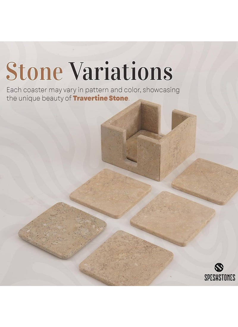 Travertine Marble Coasters 3.5