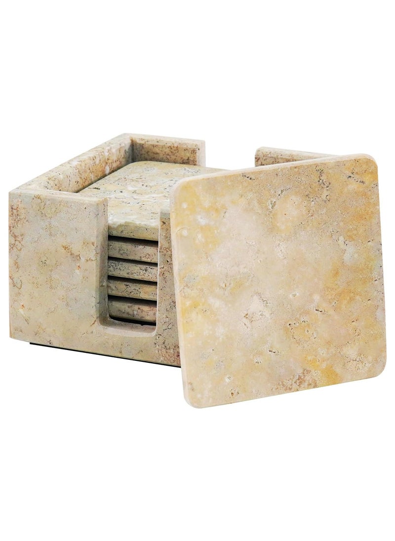 Travertine Marble Coasters 3.5