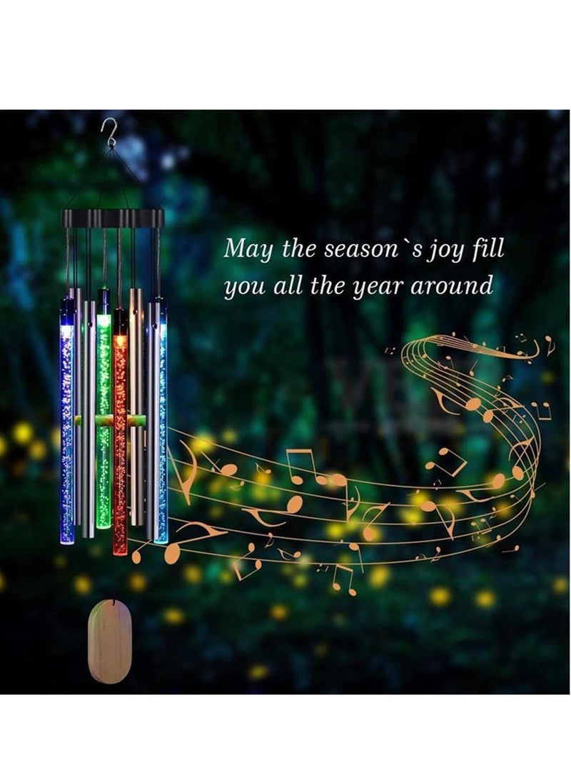 Memorial Wind Chimes for Outside Large Deep Tone 30 Inches with 8 Tuned Tubes and Hook, Solar Wind Chimes Waterproof Garden Patio Yard Balcony and Home Decorations, Suitable as A Gift for Unisex