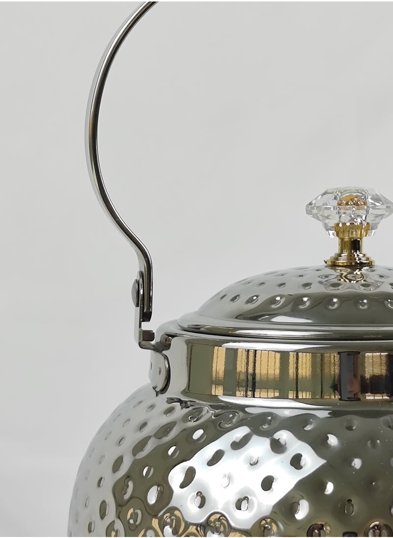 Teapot with Removable Infuser, 1.2L Stainless steel Coffee & Tea Pots - Perfect filter for Loose Leaf Tea or Tea Bags (silver