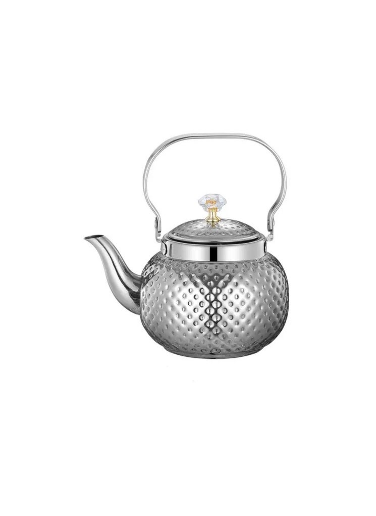 Teapot with Removable Infuser, 1.2L Stainless steel Coffee & Tea Pots - Perfect filter for Loose Leaf Tea or Tea Bags (silver