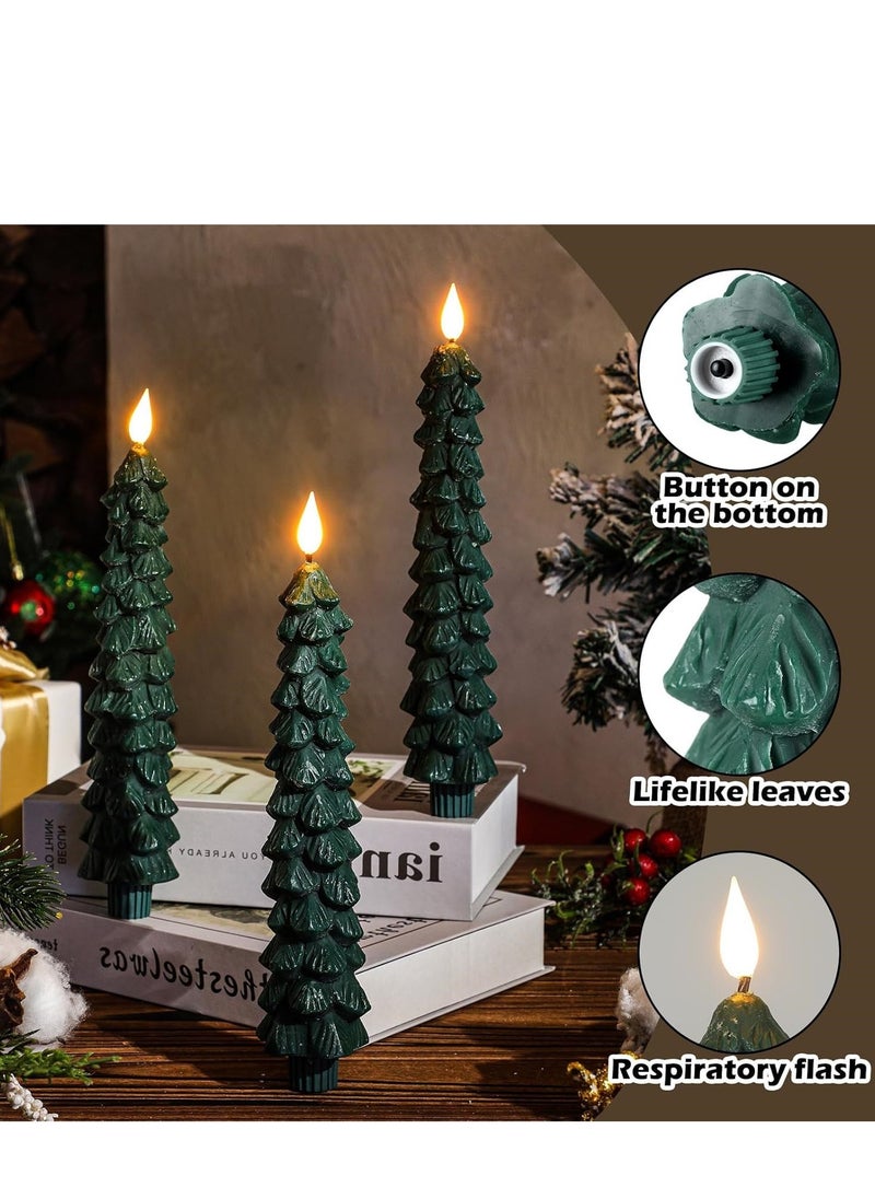 4 Pcs LED Pine Cone Tree Simulation Candle Light Christmas Decorative Light