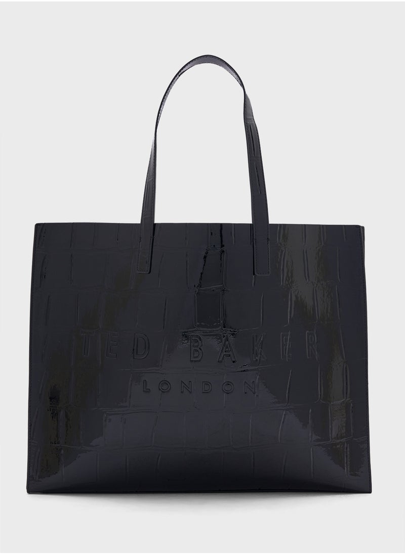 Allicon Mock Croc Icon Tote Bag Jet