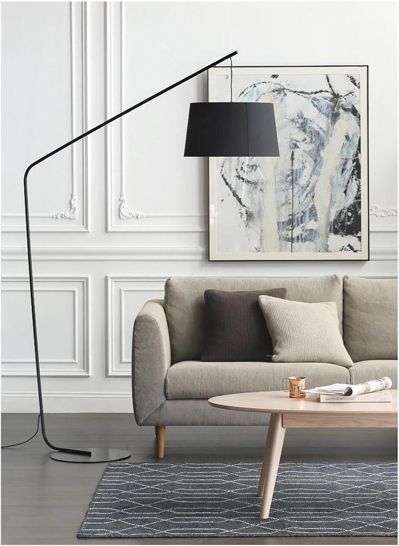 Modern Black Slant Floor Lamp with Metal Body