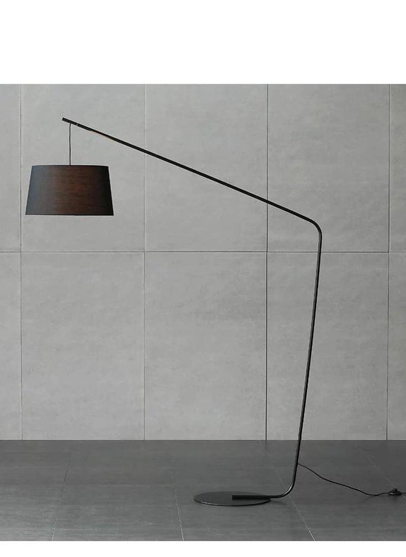 Modern Black Slant Floor Lamp with Metal Body