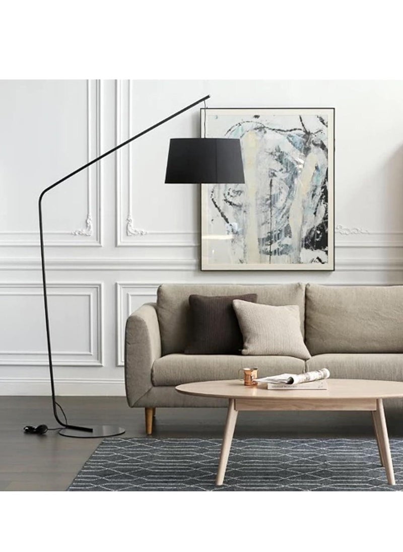 Modern Black Slant Floor Lamp with Metal Body