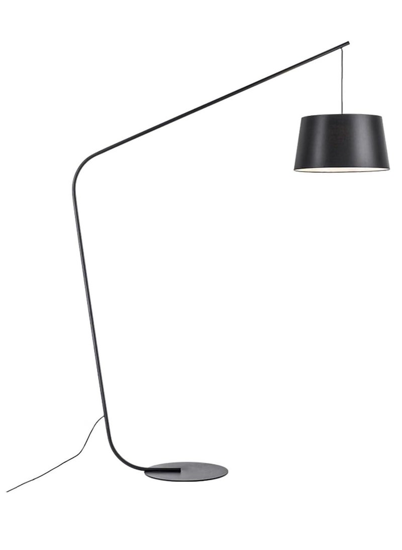 Modern Black Slant Floor Lamp with Metal Body