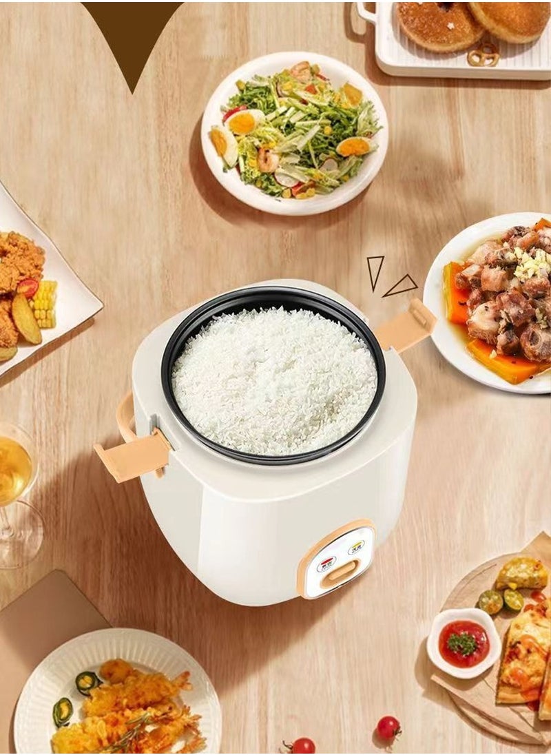 1.2 Liter Mini Multifunctional Rice Cooker, 200 Watt Small Portable Mechanical Home Cooker for 1-2 People