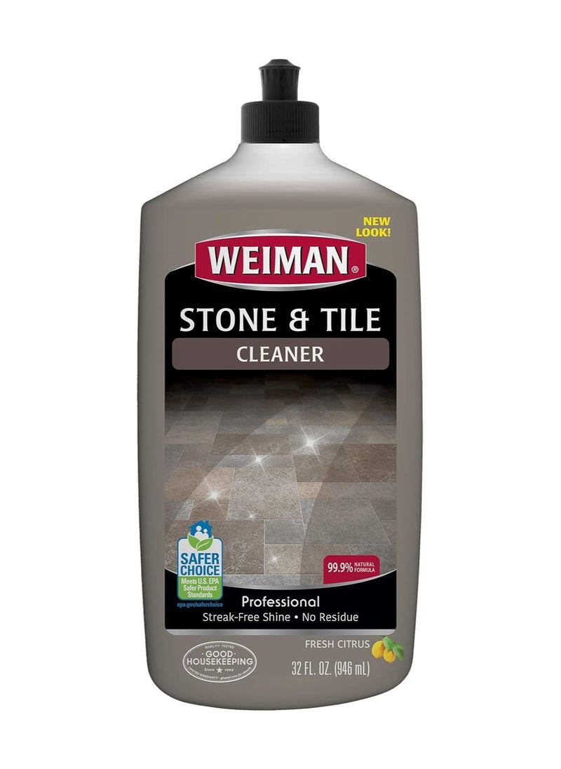 Stone Tile and Laminate Cleaner - 32 Ounce - Professional Tile Marble Granite Limestone Slate Terra Cotta Terrazzo and More Stone Floor Surface Cleaner