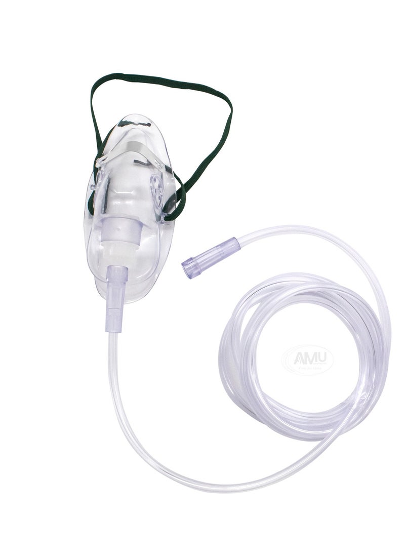 Abronn Oxygen Mask Child - Comfortable Pediatric Respiratory Care Mask with High-Quality Reservoir Bag, Adjustable Elastic Strap, Transparent Design, Latex-Free, Ideal for Home, Hospitals, and Clinics
