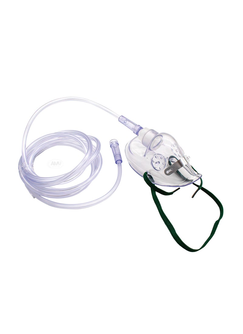 Abronn Oxygen Mask Child - Comfortable Pediatric Respiratory Care Mask with High-Quality Reservoir Bag, Adjustable Elastic Strap, Transparent Design, Latex-Free, Ideal for Home, Hospitals, and Clinics