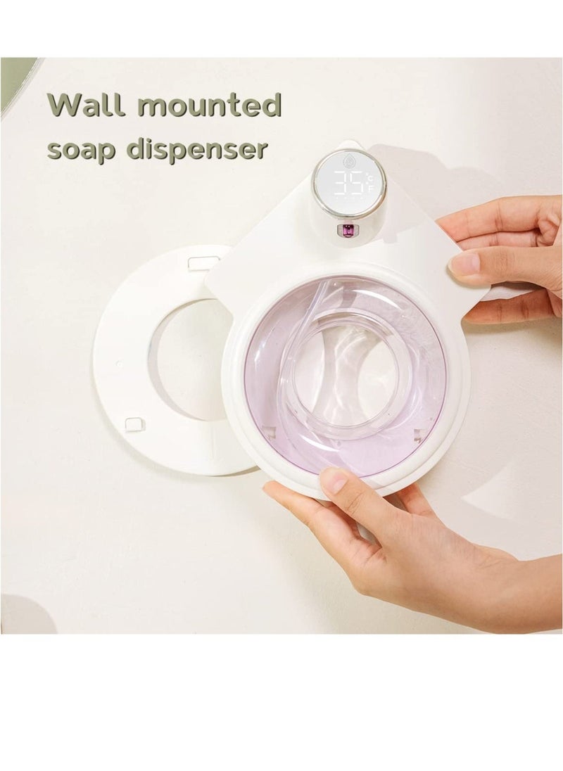 Automatic Soap Dispenser, Auto Foaming Touchless Hand Soap Dispenser, IPX6 Waterproof Foam Sanitizer Dispenser, Wall Mounted Foam Soap Dispenser, for Bathroom Countertop, 8.7oz/250ML