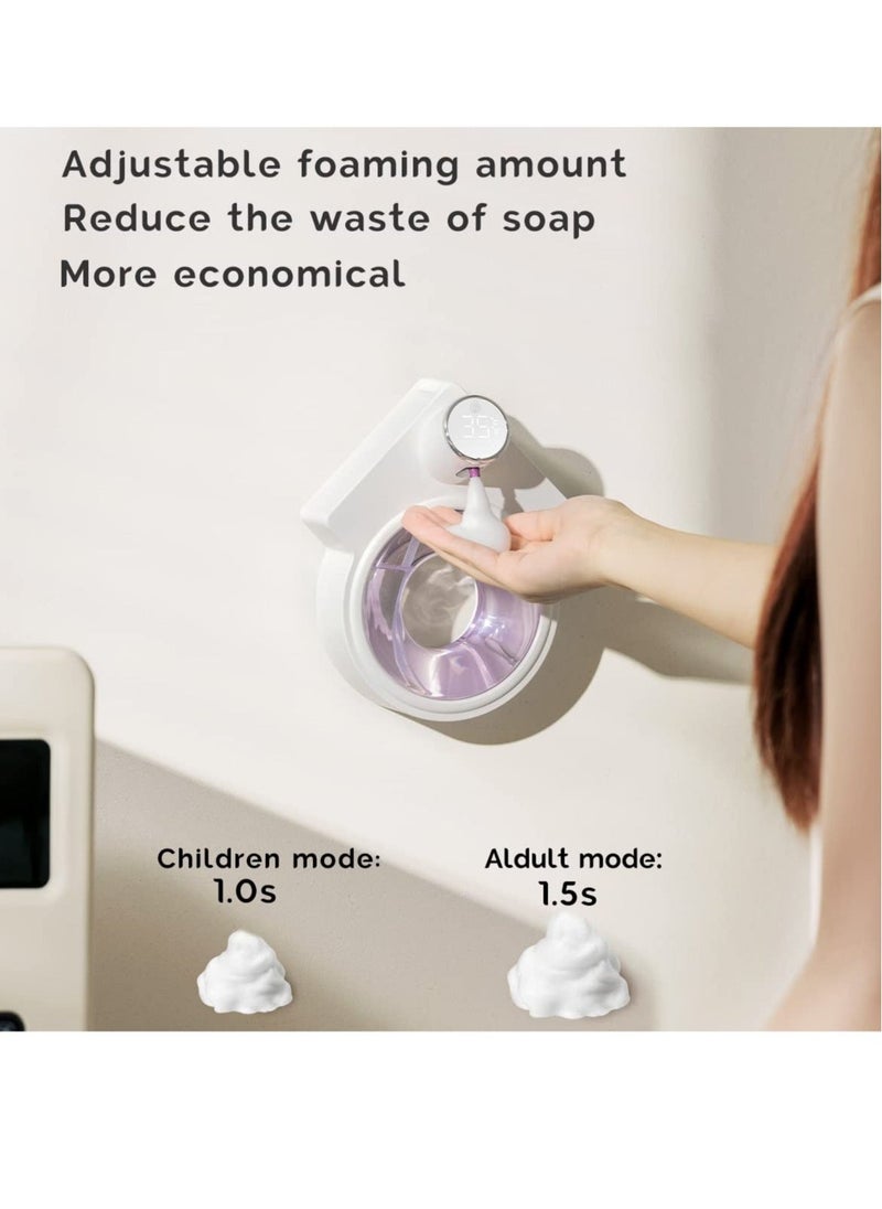 Automatic Soap Dispenser, Auto Foaming Touchless Hand Soap Dispenser, IPX6 Waterproof Foam Sanitizer Dispenser, Wall Mounted Foam Soap Dispenser, for Bathroom Countertop, 8.7oz/250ML