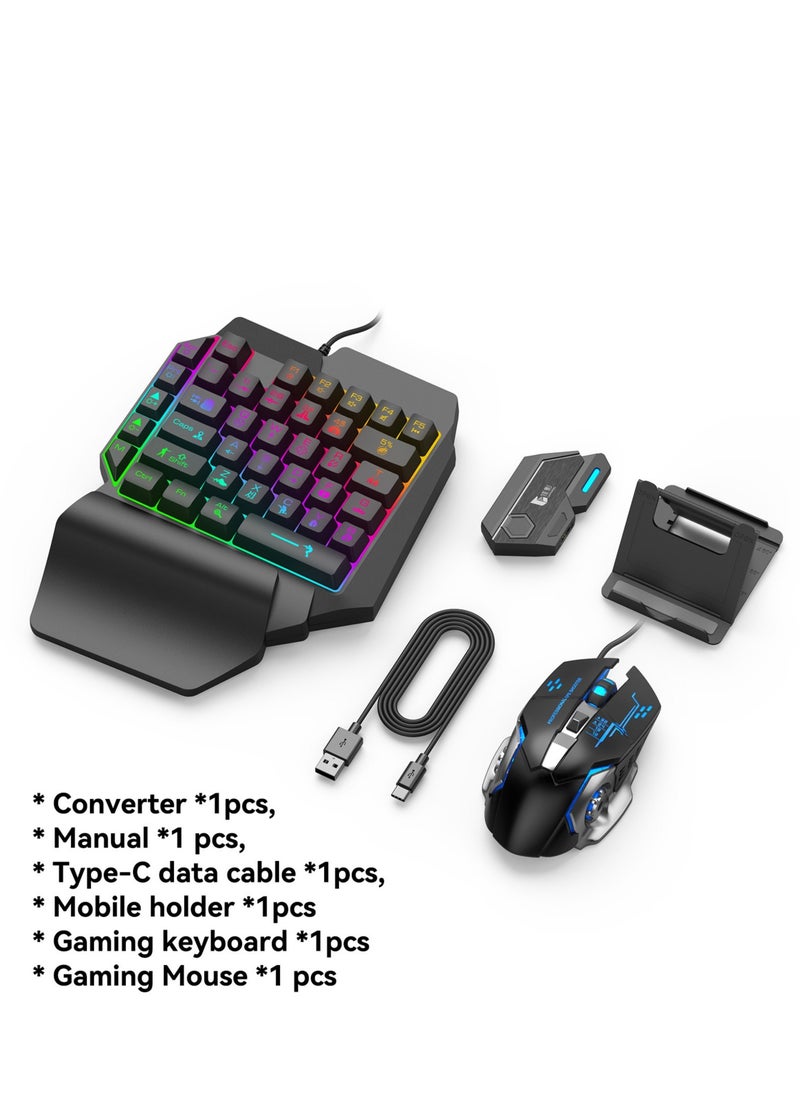 Mix Elite mobile gaming keyboard and mouse 4-piece set (Mix Elite converter+K12 keyboard+G2mouse+stand)